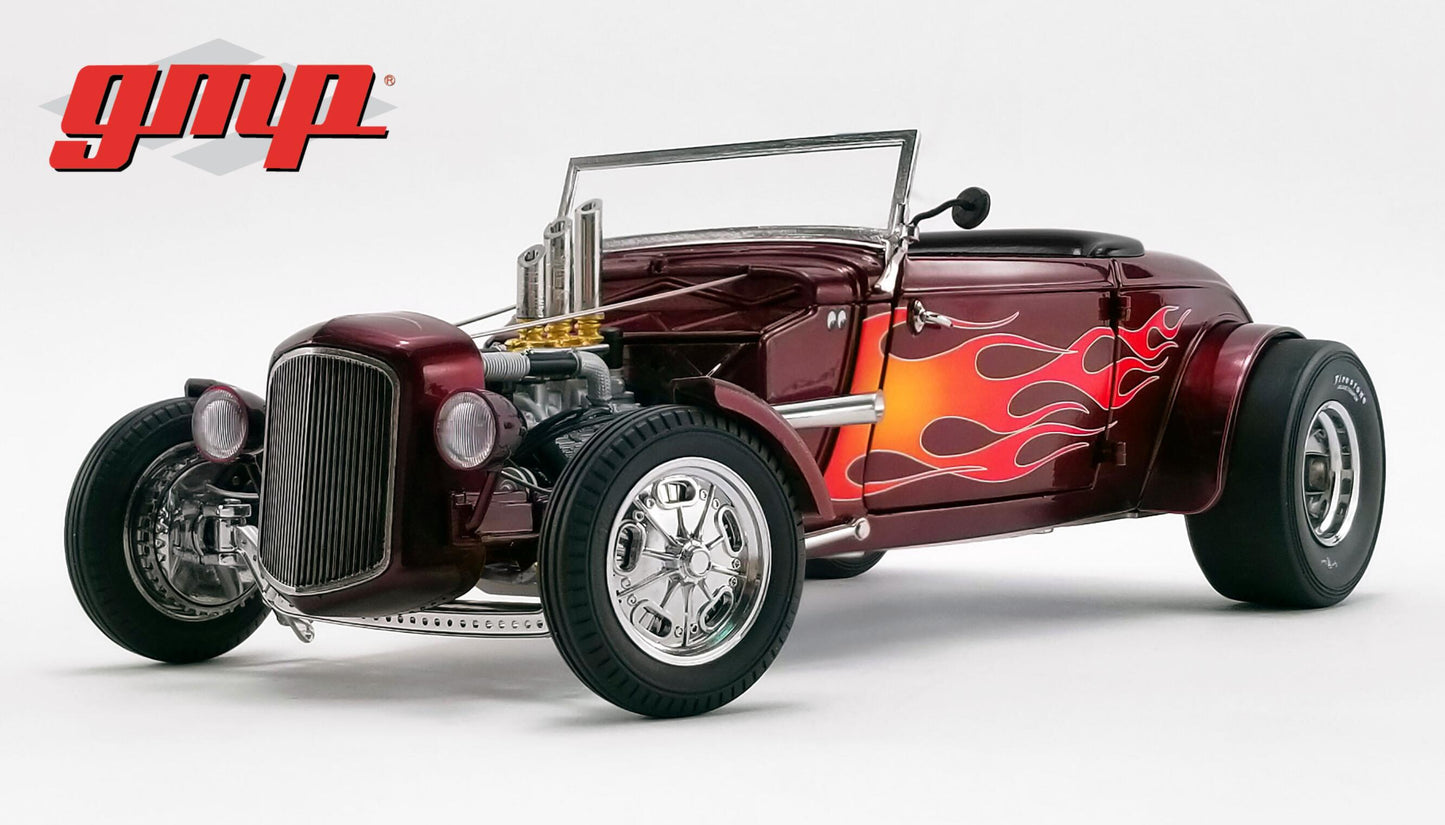 GMP 1:18 GMP 1934 Hot Rod Roadster - Brandywine Metallic with Flames GMP-18926