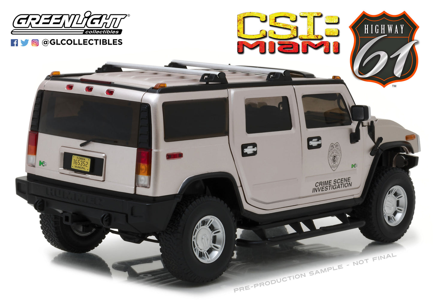 Highway 61 1:18 CSI: Miami (2002-12 TV Series) - 2003 Hummer H2 HWY-18006