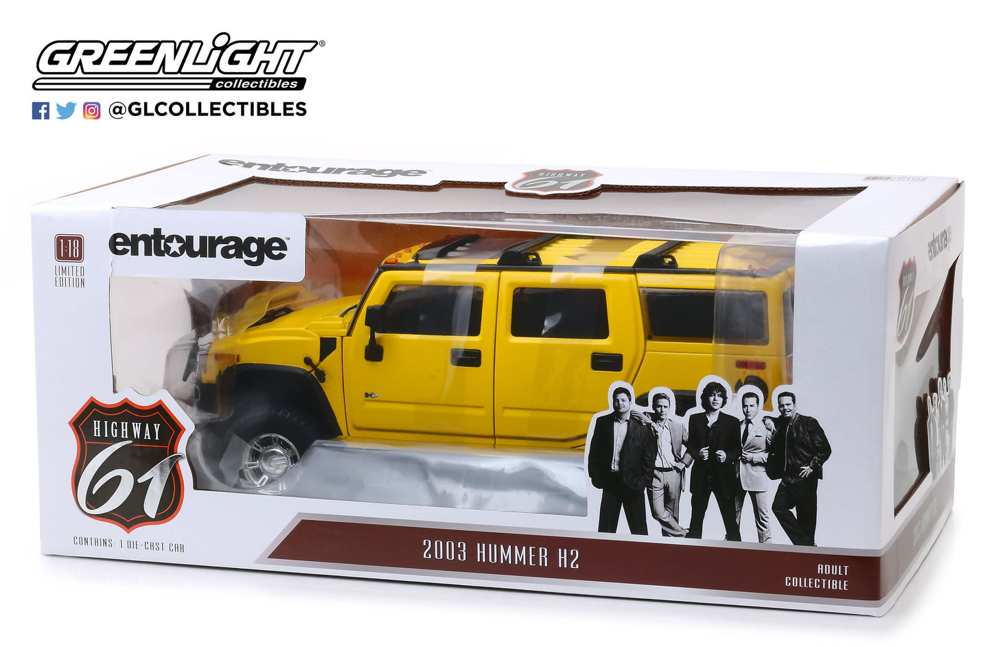 Highway 61 1:18 Entourage (2004-2011 TV Series) - 2003 Hummer H2 HWY-18015