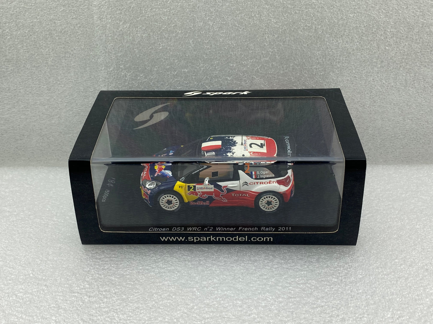 Spark 1:43 Citroen DS3 WRC Red Bull #2 S.Ogier Winner Rally France 2011 S3324