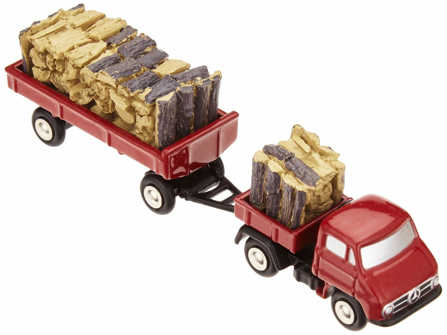 Schuco 1:90 Unimog U411 pick-up with trailer und wood load 450566700