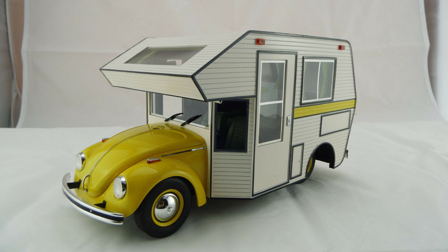 Schuco 1:18 Volkswagen Beetle Motorhome Yellow 450011300