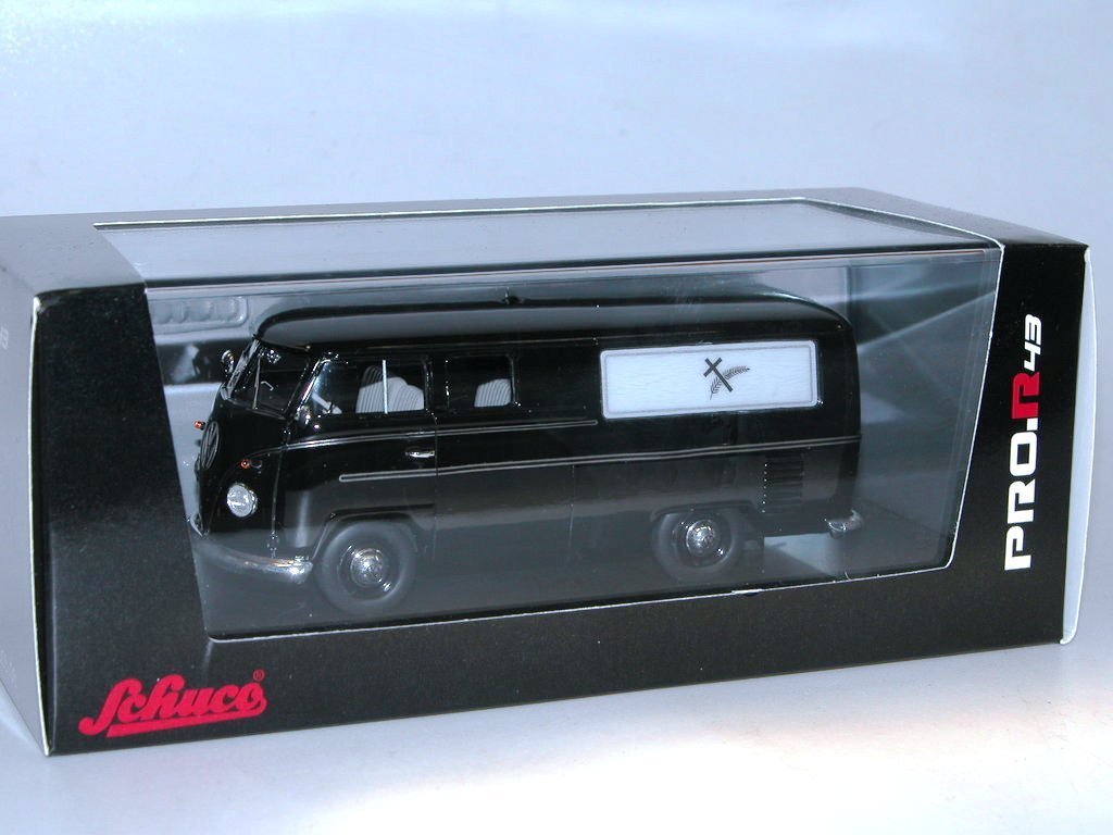 Schuco 1:43 Volkswagen T1 Bestattungswagen Black 450881100
