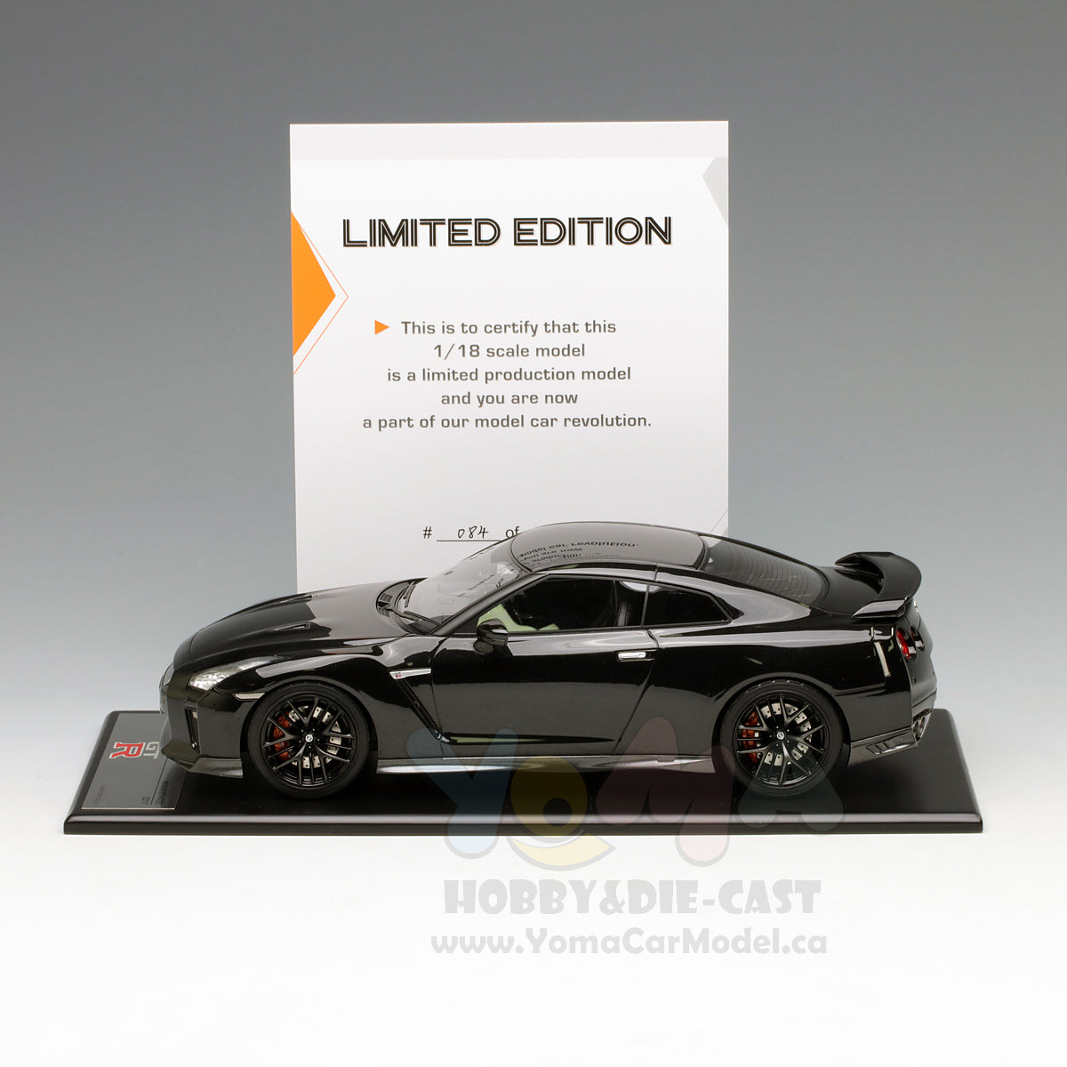 Tarmac Works 1:18 Nissan GT-R R35 2017 Black T11-BK