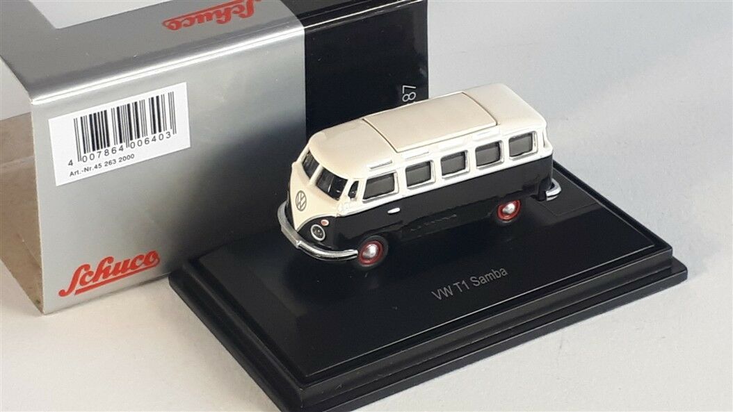 Schuco 1:87 Volkswagen T1c Samba black/white 452632000