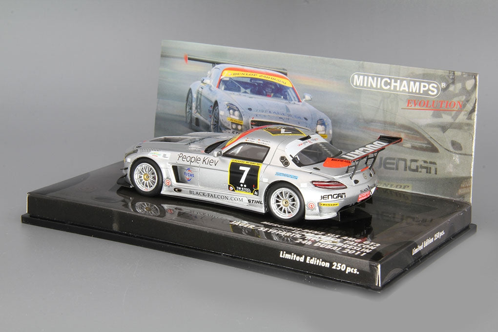 Minichamps 1:43 Mercedes-Benz SLS AMG GT3 Jager/Seyffarth/Heyer/Breslin #7 24H Dubai 2011 437110307