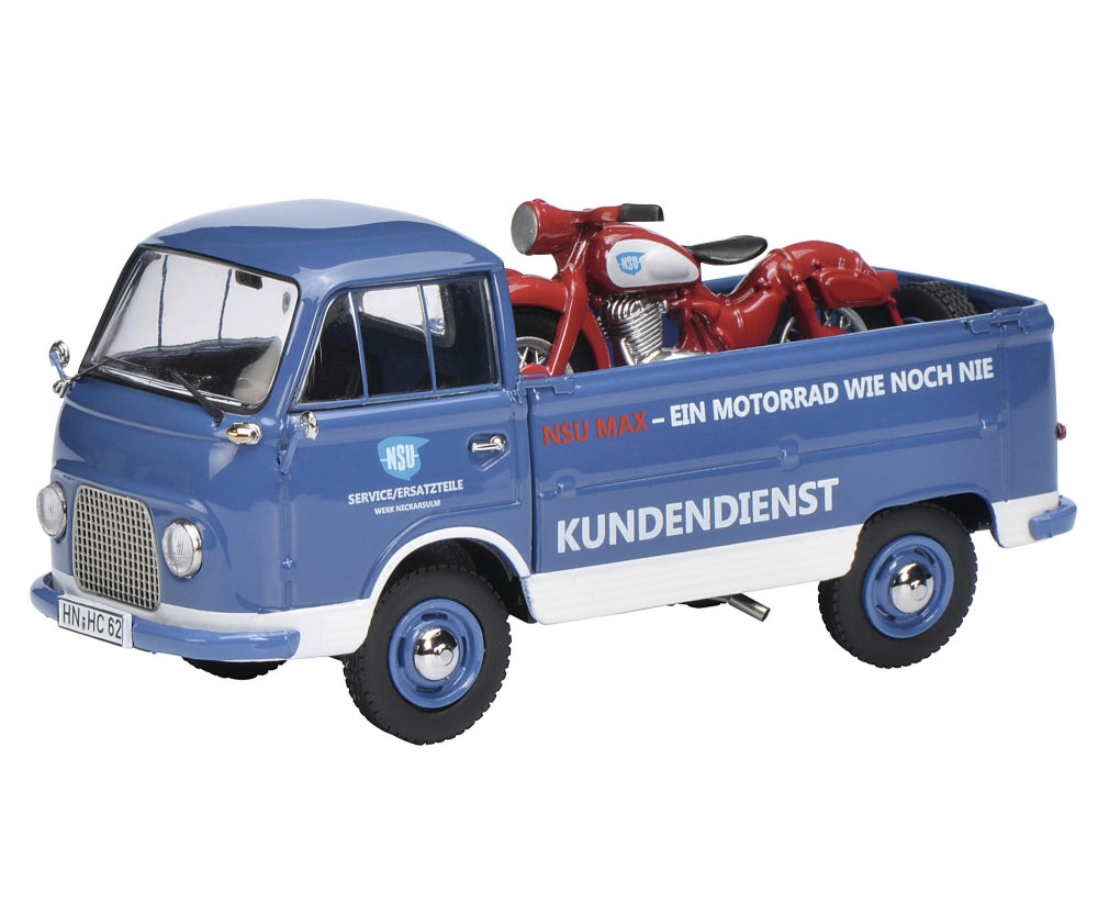 Schuco 1:43 FK Ford Taunus 1000 pick-up with NSU-Max NSU-Service 450328700