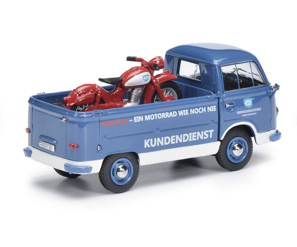 Schuco 1:43 FK Ford Taunus 1000 pick-up with NSU-Max NSU-Service 450328700