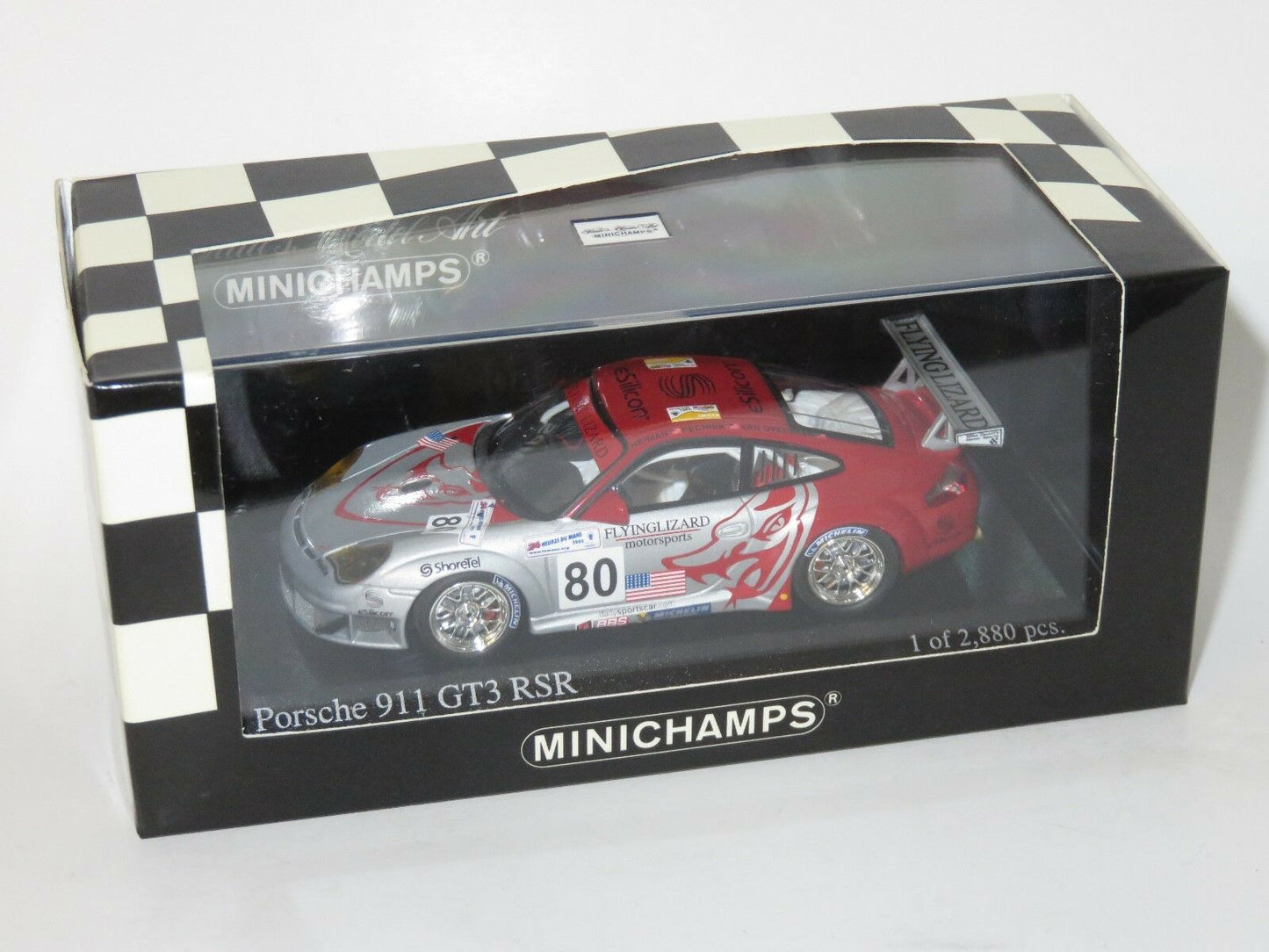 Minichamps 1:43 Porsche 911 GT3 RSR Van Overbeek/Pechnik/Neiman Flying Lizard Motorsports #80 24H Le Mans 2005 400056480