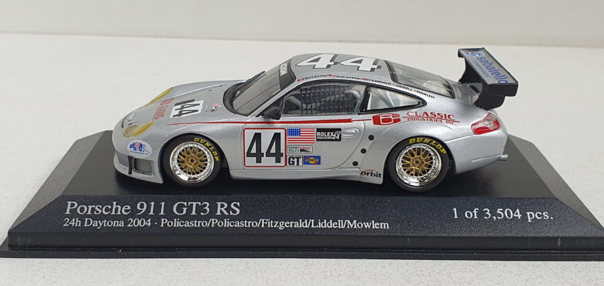 Minichamps 1:43 Porsche 911 GT3 Policastro/Fitzgerald/Liddell/Mowlem #44 24H Daytona 2004 400046944