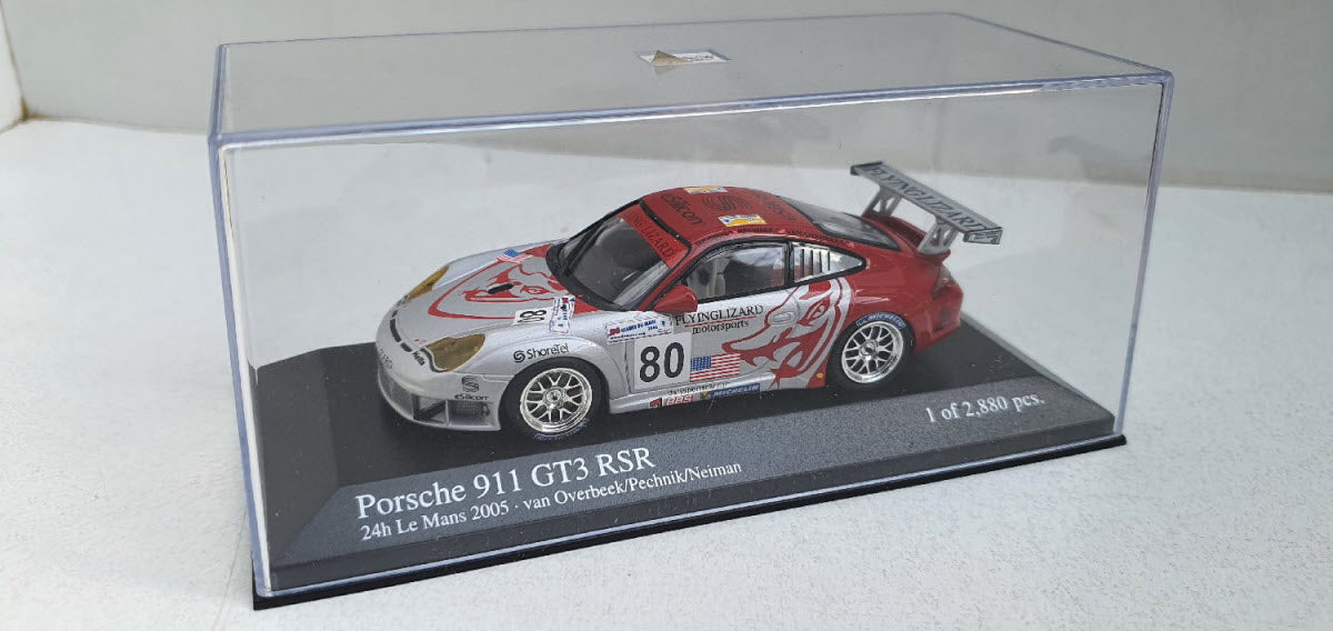 Minichamps 1:43 Porsche 911 GT3 RSR Van Overbeek/Pechnik/Neiman Flying Lizard Motorsports #80 24H Le Mans 2005 400056480