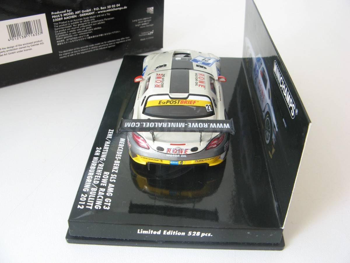 Minichamps 1:43 Mercedes-Benz SLS AMG GT3 Zehe/Hartung/Rehfeld/Bullitt #21 24H Nurburgring 2012 437123221