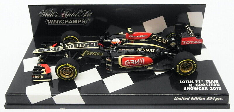 Minichamps 1:43 Lotus F1 Team Renault Romain Grosjean Showcar #8 F1 2013 410130078