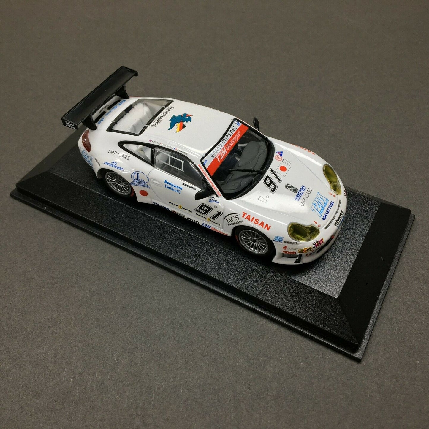 Minichamps 1:43 Porsche 911 GT3 RSR Yamagishi/Pompidou/Caffi Team T2M Motorsport #91 1000KM SPA 2005 400056991