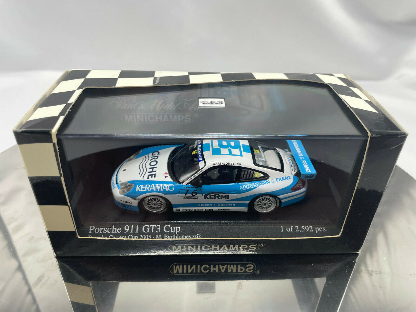 Minichamps 1:43 Porsche 911 GT3 keramag Marco Barthlomeyczik #16 Porsche Carrera Cup 2005 400056216