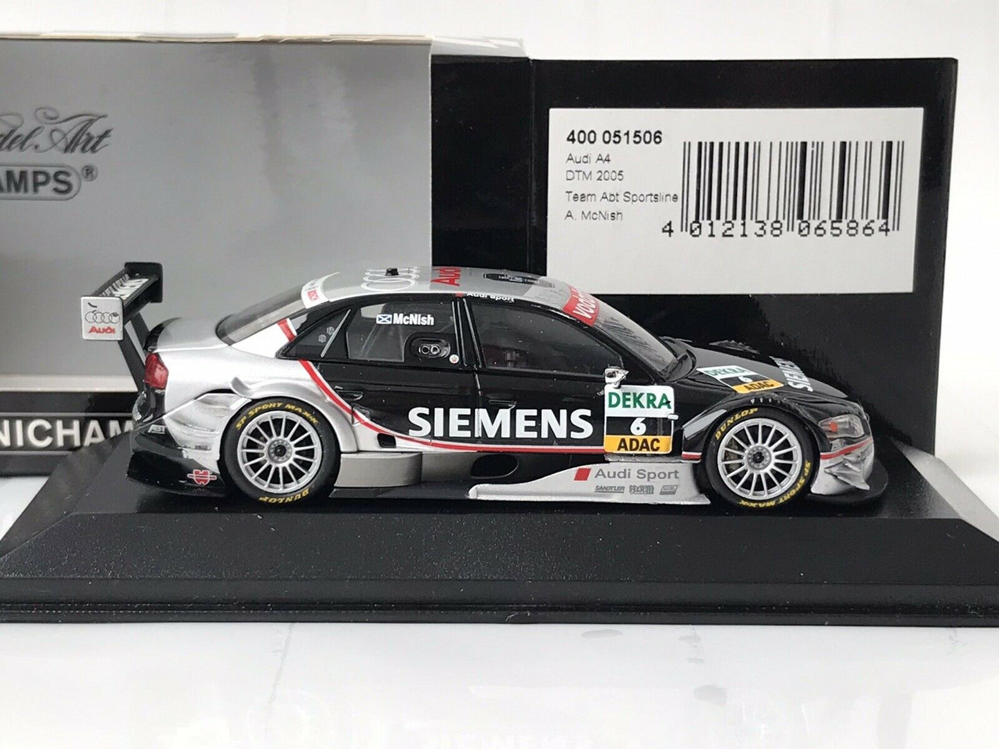 Minichamps 1:43 Audi A4 Allan McNish – Audi Sport Team ABT Sportsline #6 DTM 2005 400051506