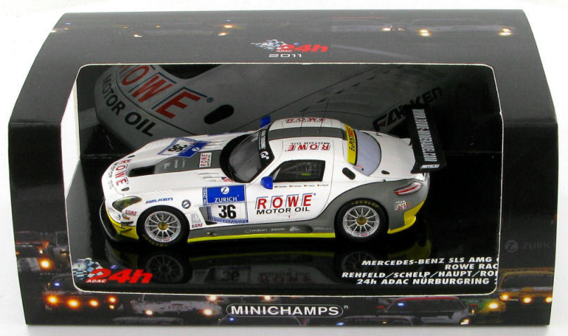 Minichamps 1:43 Mercedes-Benz SLS AMG GT3 Rowe Racin Rehfeld/Schelp/Haupt/Rollof #36 24H Nurburgring 2011 437110396