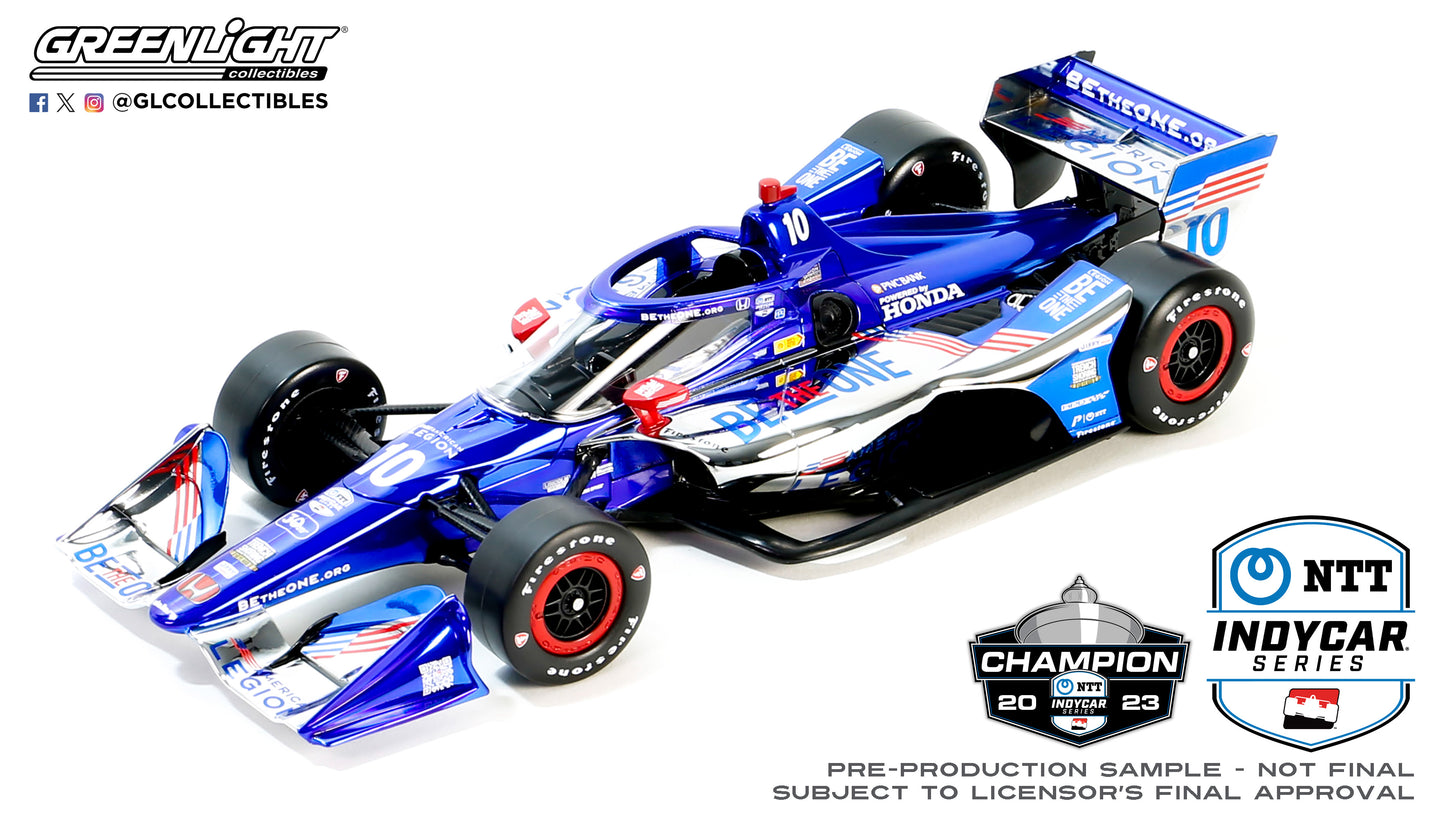 GreenLight 1:18 2023 #10 Alex Palou - 2023 NTT IndyCar Series Champion / Chip Ganassi Racing, American Legion (Road Course Configuration) 11230