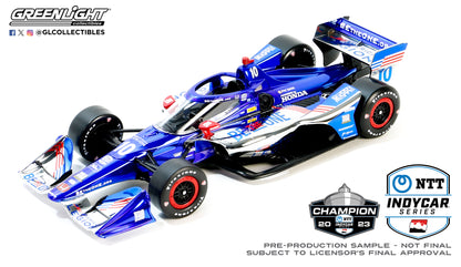GreenLight 1:18 2023 #10 Alex Palou - 2023 NTT IndyCar Series Champion / Chip Ganassi Racing, American Legion (Road Course Configuration) 11230