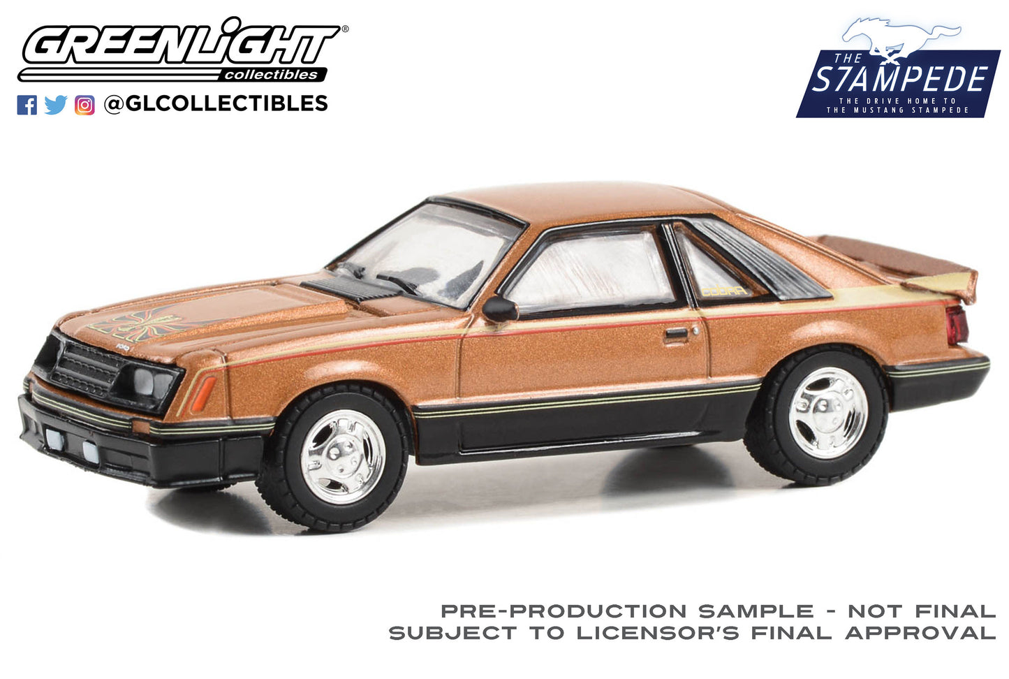GreenLight 1:64 The Drive Home to the Mustang Stampede Series 1 - 1980 Ford Mustang Cobra - Dark Chamois 13340-F