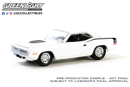 GreenLight 1:64 GreenLight Muscle Series 28 - 1970 Plymouth Hemi ‘Cuda – Alpine White 13350-B