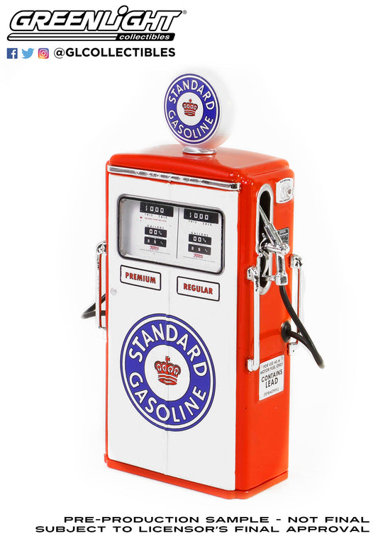 GreenLight 1:18 Vintage Gas Pumps Series 15 - 1954 Tokheim 350 Twin Gas Pump – Standard Gasoline 14150-C