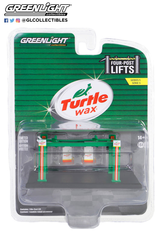 GreenLight 1:64 Auto Body Shop - Four-Post Lifts Series 5 - Turtle Wax 16180-C
