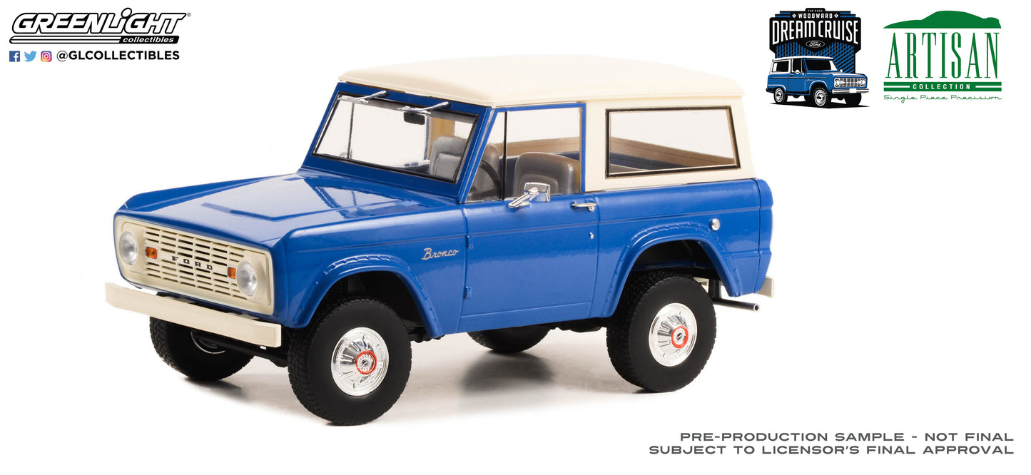 GreenLight 1:18 Artisan Collection - 1966 Ford Bronco - 26th Annual Woodward Dream Cruise Featured Heritage Vehicle 19134