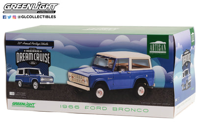 GreenLight 1:18 Artisan Collection - 1966 Ford Bronco - 26th Annual Woodward Dream Cruise Featured Heritage Vehicle 19134
