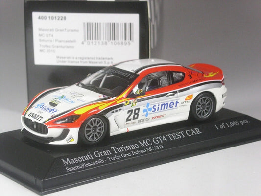 MINICHAMPS 1:43 MASERATI GRANTURISMO MC GT4 - SMURRA/PIANCASTELLI - TROFEO GRANTURISMO MC - #28 2010 L.E. 1008 pcs. 400101228