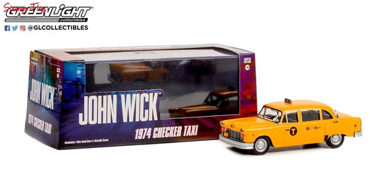 GreenLight 1:43 John Wick: Chapter 3 - Parabellum (2019) - 1974 Checker Motors Marathon A11 N.Y.C. Taxi #5L89 86607