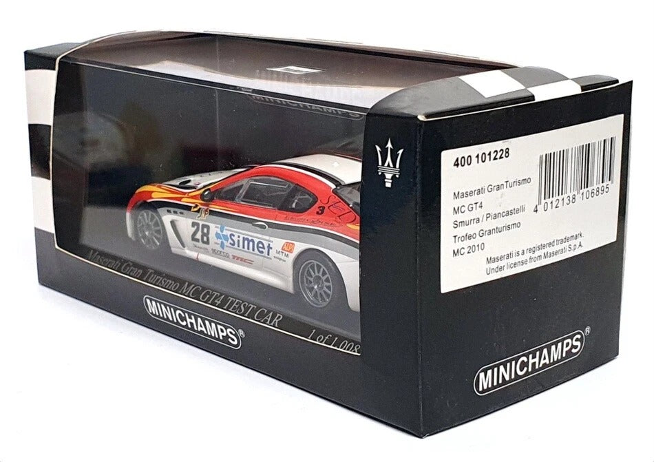 MINICHAMPS 1:43 MASERATI GRANTURISMO MC GT4 - SMURRA/PIANCASTELLI - TROFEO GRANTURISMO MC - #28 2010 L.E. 1008 pcs. 400101228