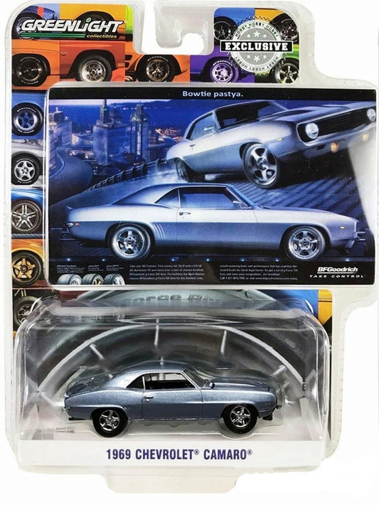 GreenLight 1:64 BFGoodrich Vintage Ad Cars - 1969 Chevrolet Camaro Bowtie Pastya 29976