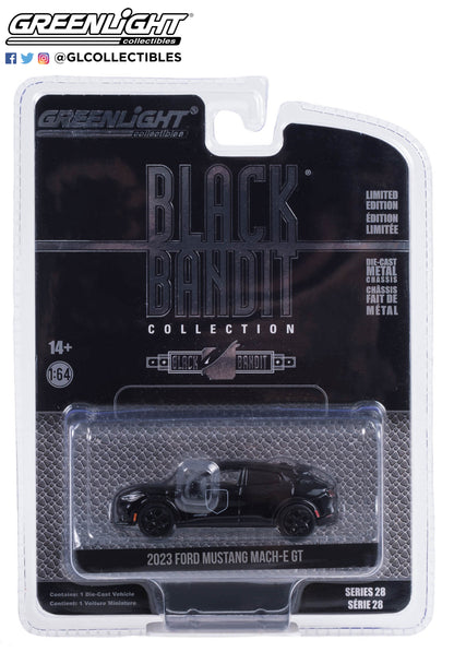 GreenLight 1:64 Black Bandit Series 28 - 2023 Ford Mustang Mach-E GT - Black Bandit Police 28130-F