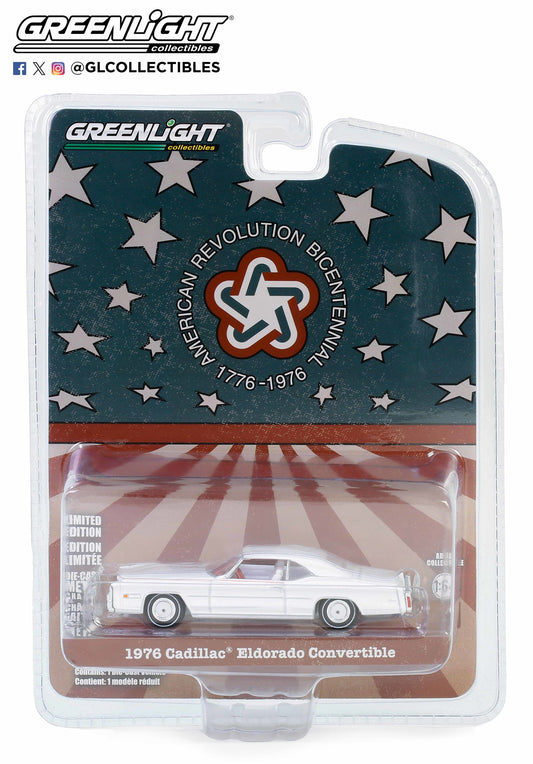 GreenLight 1:64 Anniversary Collection Series 16 - 1976 Cadillac Eldorado Convertible (Top-Up) - Bicentennial Edition 28140-B
