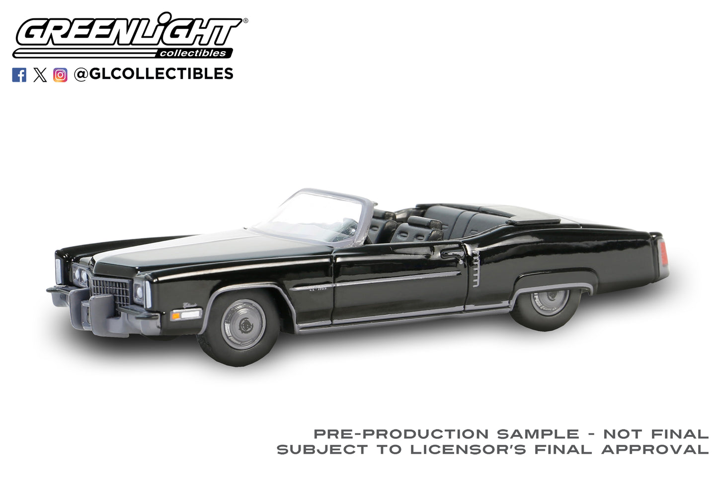 GreenLight 1:64 Black Bandit Series 29 - 1972 Cadillac Eldorado Fleetwood Convertible 28150-C