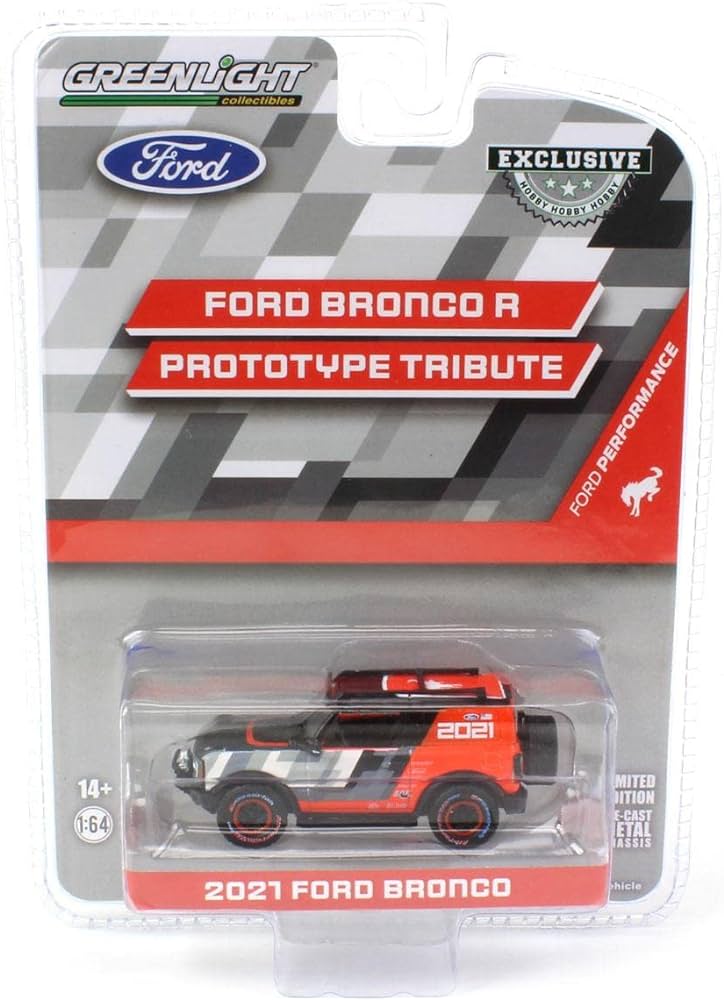 GreenLight 1:64 2021 Ford Bronco - BFGoodrich BAJA 1000 - Ford Performance Ford Bronco R Prototype Tribute 30349