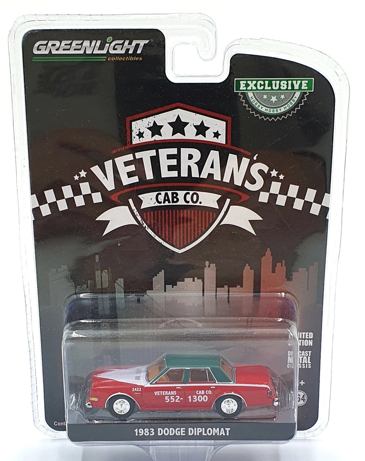 GreenLight 1:64 1983 Dodge Diplomat - Veteran s Cab Co., San Francisco, California (Hobby Exclusive) 30283