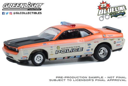 GreenLight 1:64 2008 Dodge Challenger R/T - Edmonton Police, Edmonton, Alberta, Canada - Blue Line Racing 25 Years 30369