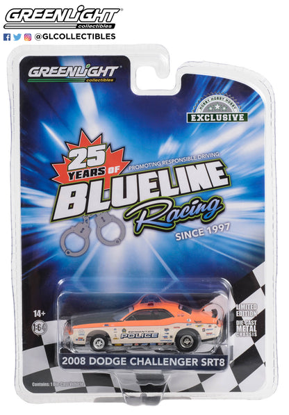 GreenLight 1:64 2008 Dodge Challenger R/T - Edmonton Police, Edmonton, Alberta, Canada - Blue Line Racing 25 Years 30369