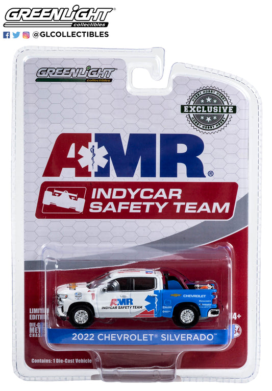 GreenLight 1:64 2022 Chevrolet Silverado - 2022 NTT IndyCar Series AMR IndyCar Safety Team #1 with Safety Equipment in Truck Bed 30403