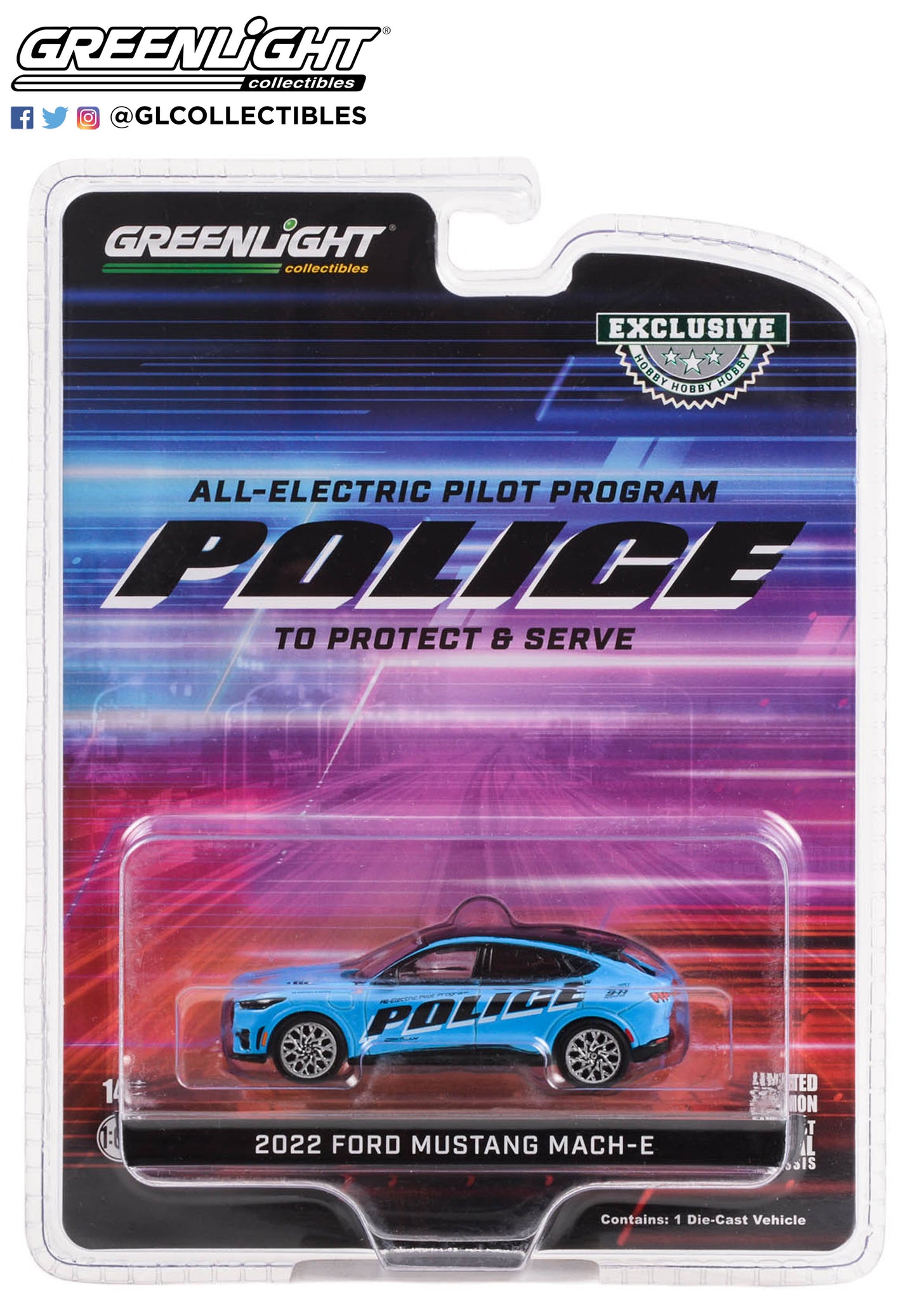GreenLight 1:64 2022 Ford Mustang Mach-E Police GT Performance Edition - All-Electric Pilot Program Pilot Vehicle 30429