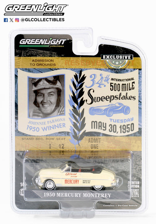 GreenLight 1:64 1950 Mercury Monterey Convertible Official Pace Car - 34th International 500 Mile Sweepstakes 30434