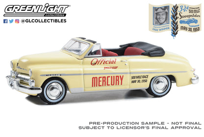 GreenLight 1:64 1950 Mercury Monterey Convertible Official Pace Car - 34th International 500 Mile Sweepstakes 30434
