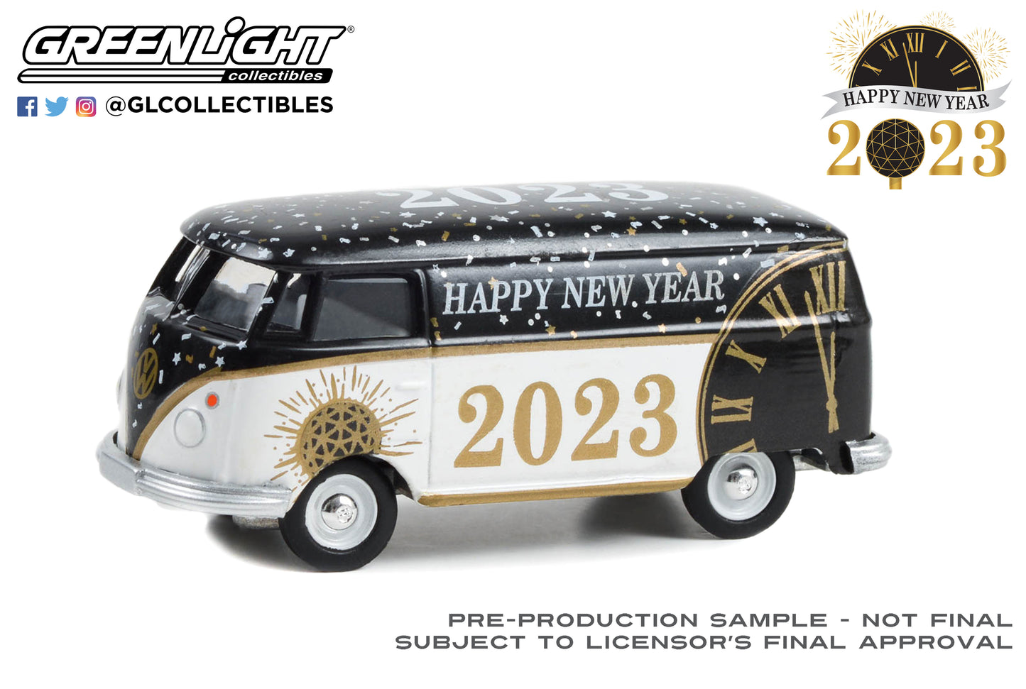 GreenLight 1:64 Volkswagen Type 2 Panel Van - New Year 2023 30436