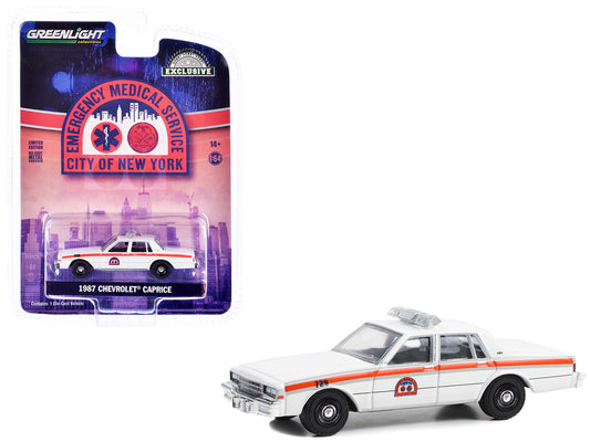 GreenLight 1:64 1987 Chevrolet Caprice - NYC EMS (City of New York Emergency Medical Service) (Hobby Exclusive) 30442