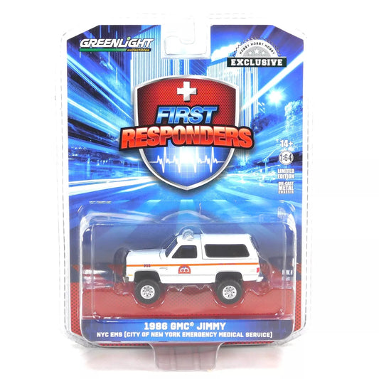 GreenLight 1:64 First Responders - 1986 GMC Jimmy - NYC EMS (City of New York Emergency Medical Service) Patrol Supervisor (Hobby Exclusive) 30445