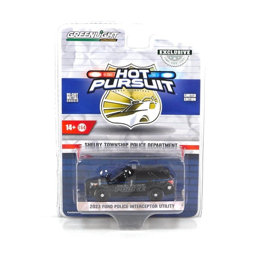 GreenLight 1:64 Hot Pursuit - 2023 Ford Police Interceptor Utility - Shelby Township, Michigan 30451