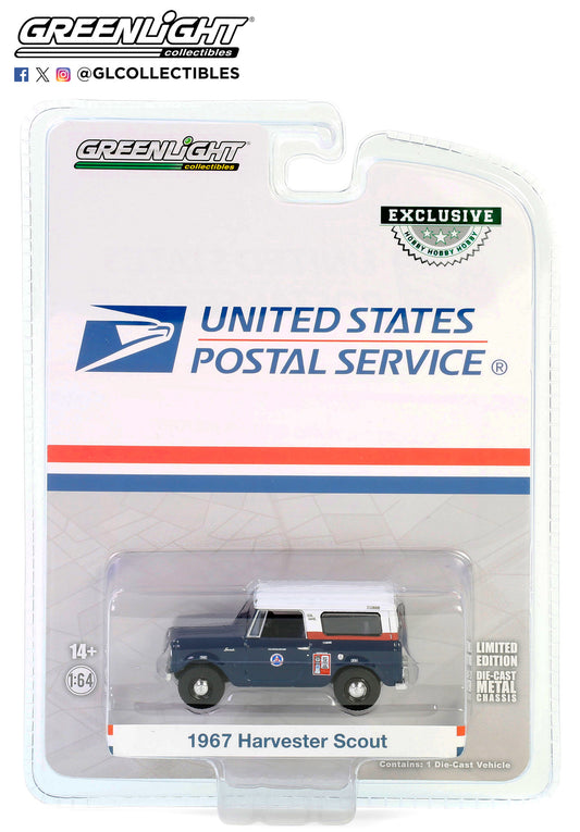 GreenLight 1:64 1967 Harvester Scout (Right Hand Drive) - United States Postal Service (USPS) 30463