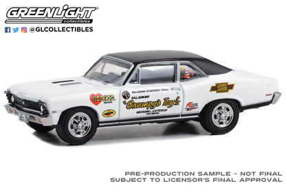 GreenLight 1:64 1968 Chevrolet Nova SS - Bill Jenkins Grumpy s Toy Hooker Headers, Jenkins Competition - Bill Jenkins and Ed Hedrick 30464